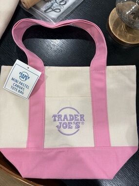 Trader Joe’s mini pastel tote NWT